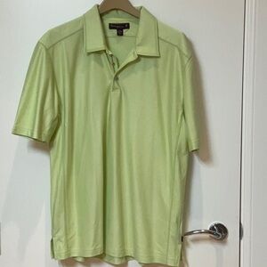 Tommy Bahama lime green silk polo